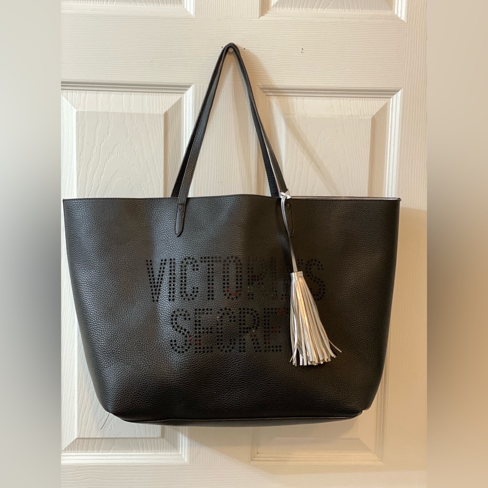 Victoria secret Large black tote bag in excellent condition 20 inch wide by 13